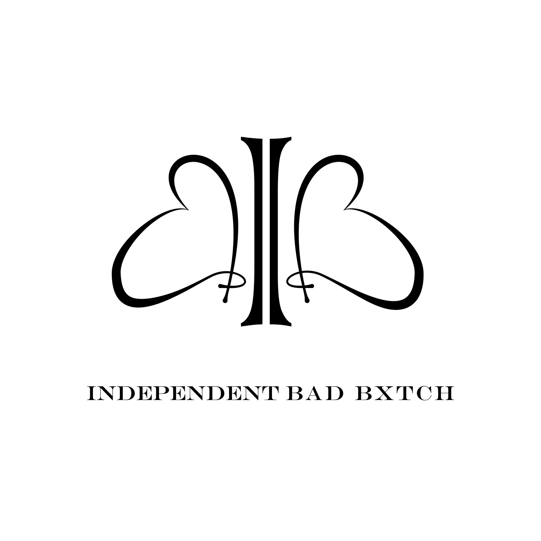 Clean black vector version of the Independent Bad Bxtch logo