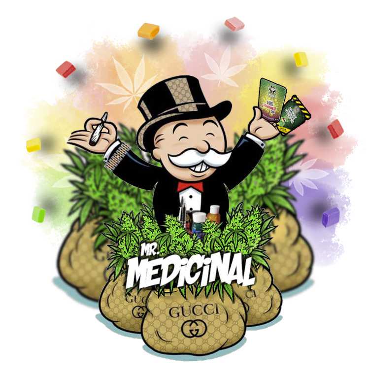 Mr Medicinal illustrated character logo